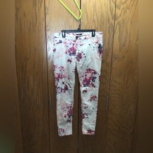 Fire Los Angeles Low Rise Floral Print Skinny Jeans Juniors 13